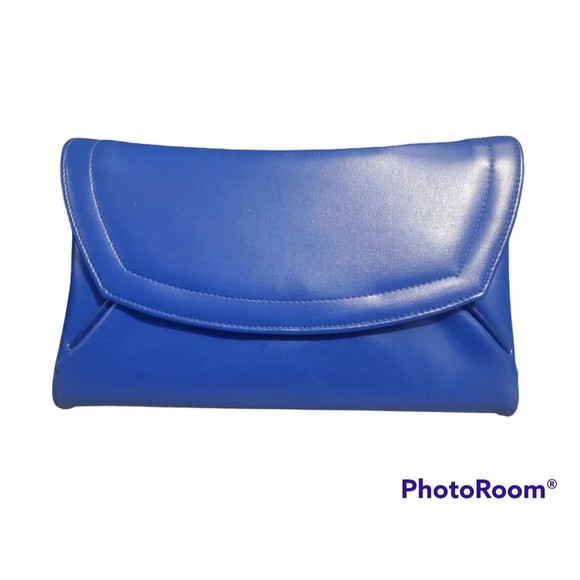 Unbranded Bags Vintage Pleather Royal Blue With Shoulder Strap